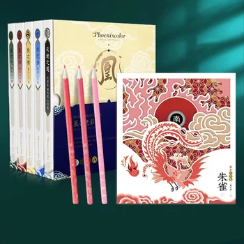 Phoenixcolor 50/100 Darilo Polje Barvne Svinčnike Nastavite Umetnik Barve Svinčnik Kitajski Slog Olje Barvni Svinčniki Risanje Set Art Potrebščine