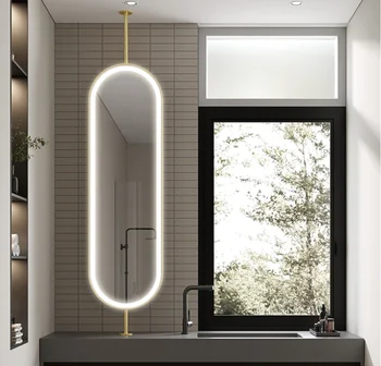 Barber ' s suspender svetlobna ličila ogledalo, ki visi ogledalo obračanje ogledalo hotel ovalno ogledalo za kopalnico