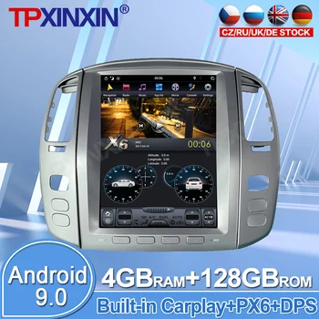 Android 10 4G+128GB PX6 Za Toyota LC100 Avto Radio Multimedijski Predvajalnik, Navigacijski Sistem GPS Z DSP Carplay IPS Zaslon na Dotik