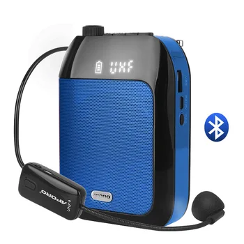 Bluetooth UHF Brezžični Telefonski Ojačevalec Prenosni Za Poučevanje Predavanje Tour Guide Spodbujanje U-Disk Megafon Mikrofon Zvočnik