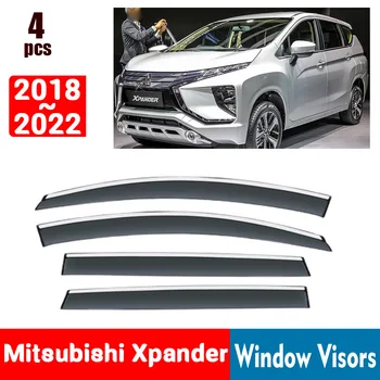 ZA Mitsubishi Xpander 2018-2022 Okno Ščitniki Dež Stražar Windows Dež Kritje Deflektor Nadstrešek Ščit Vent Stražar Odtenek Kritje Trim