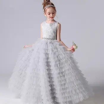 Dideyttawl Dolgo Dekleta Formalno Princesa Halje 2023 Stopenjski Roža Punca Obleke Za Svate Til Junior Družico Obleko
