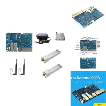 Za Banana PI BPI-R3 MT7986 2GB+8GB EMMC Razvoj Penzion+2.5 G Električni Vmesnik Modula+hladilnega telesa+2Xantennas+Moč Modro Nabor EU Plug
