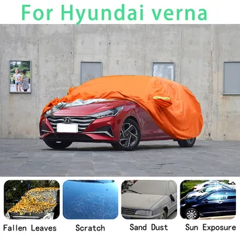 Za Hyundai verna Elantra Nepremočljiva avto prevleke super za zaščito pred soncem prah, Dež avto Toča preprečevanje auto zaščitna