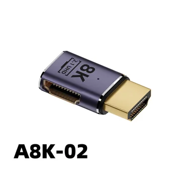 HDMI je združljiv Adapter 90 270 Stopinj pod pravim Kotom Moški-Ženska Pretvornik 8K HD Priključek Mini / Micro HDMI je združljiv Extender