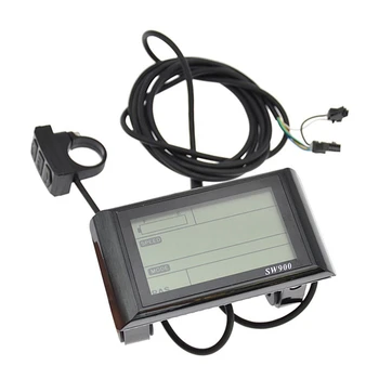 24-72V SW900 LCD Zaslon za Nadzor Električnim Kolesom Merilnik Hitrosti merilnik Hitrosti Žično Hitrosti Števec Koda Tabela E-Kolo