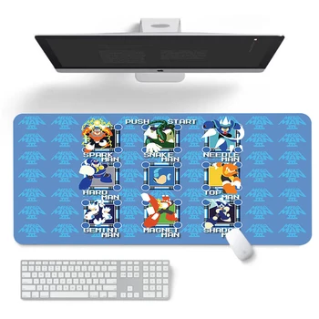 Mousepad Xxl Miško Mat Megaman Desk Preproge Podaljša Ploščica Tipkovnica Iger na srečo Igralec Kabinet Deskmat Računalniške in Pisarniške Deskpad Playmat
