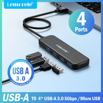 Lemorele 4 v 1 USB vmesnika 3.0 Adapter 4 Vrata USB Tip vmesnika Visoko Hitrost Prenosa Podatkov za Prenosnik Okno