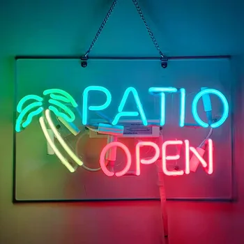 Teras Odprto Dlan Neon Bar Prijavite Svetlobe Po Meri Ročno Pravi Stekleni Cevi Motel Trgovina Klub Oglaševanje Soba Dekor Zaslon Lučka 14