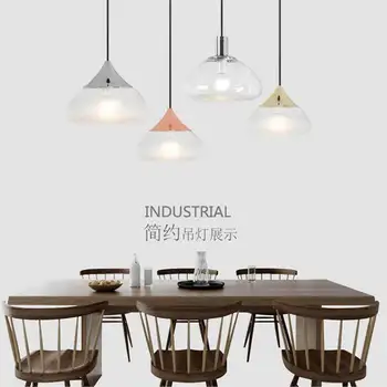 Nordijska postmoderni minimalističen steklo obesek luči E27 LED svetil za dnevno sobo, kuhinjo, spalnico, kopalnico študija restavracija kavarna