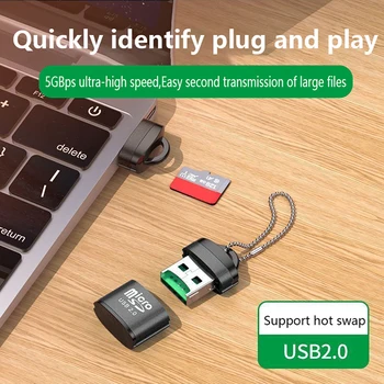 USB na Micro SD/TF Card Reader USB 2.0 Mini Mobilni Telefon Pomnilniških Kartic