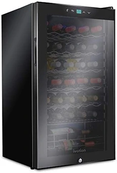34 Steklenico Kompresor Vino Hladilnik Hladilnik w/Lock | Velikih Stoječih Vinska Klet Za Rdeča, Bela, Šampanjec ali Peneče Zmago