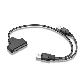 40 cm SATA 22Pin, da USB2 0 Adapter za Dvojni USB Kabel SSD HDD Trdi Disk Priključek za RAČUNALNIK Voznik Prenosnik Dodatki