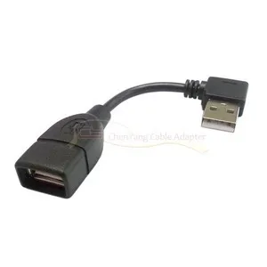 CY Chenyang 480M USB 2.0 Desno pod Kotom 90 Stopinj A Tip Moški-Ženski Kabel Podaljšek 10 cm