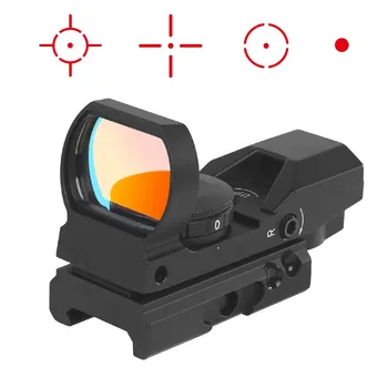 Taktično 1x22x33mm Red Dot Sight Optični Lov Reflex Sight 4 Reticle Obleko za 20 mm Železnico s 7 Nastavitev Svetlosti