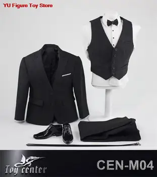 Igrača Center (CEN-M04) 1/6 Britanski Gentleman Slog Black Western Obleko za 12 Inch Dejanje Slika Punčko Oblačila
