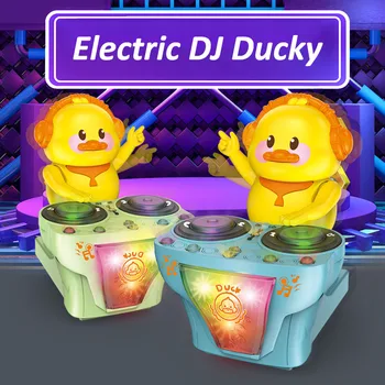 Srčkan DJ Rock Raca, Električni Ples, Igranje Disk Račka z Luči, Glasba, Otroci Elektronski Domače Igrače Fant Dekle Rojstni dan Darila