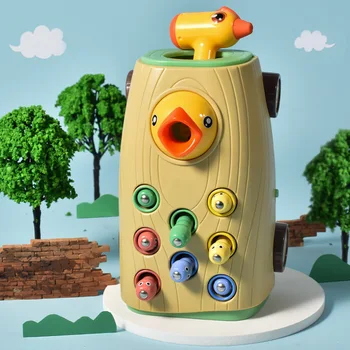 Interaktivni Žolna Hranjenje Igrača Za Otroka 13 24 Mesecev Magnetni Hranjenja Ptic Montessori Igrača Otroci Potrkala Kladivo Glasbena Igrača Darilo