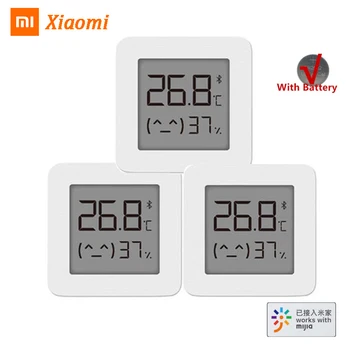 XIAOMI Mijia Bluetooth, združljiva Termometer 2 Brezžično Smart Električni Digitalni Termometer, Higrometer Delo z Mijia APP