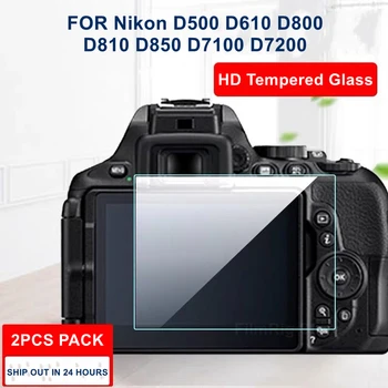 2PCS Kamere Original 9H Fotoaparat Kaljeno Steklo LCD Screen Protector za Nikon D7200 D7100 D810 D800 D850 D500 D610 Fotoaparat D600