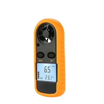 GM816 Digitalni Anemometer Hitrost Vetra Mini Zraka, Hitrosti gibanja Zraka, Temperature z LCD Osvetlitev ozadja Hitrost Vetra Meter
