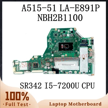 C5V01 LA-E891P Z SR342 I5-7200U CPU Mainboard Za Acer A515-51 A515-51 G Prenosni računalnik z Matično ploščo NBH2B1100 4GB DDR4 100% Testirani OK
