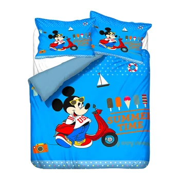 Doma Spin Disney Mickey Minnie Posteljnina Nabor Otrok Doma Spin Udobno Rjuhe Odeja Cover Prevleke Spalnica Dekoracijo
