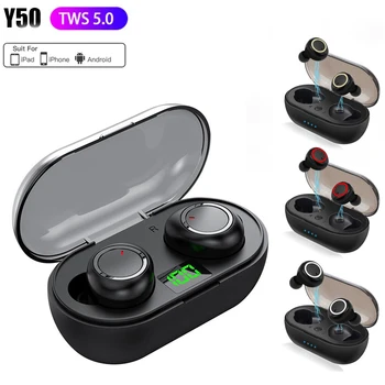 Y50 TWS Čepkov Brezžične Bluetooth Slušalke z Mikrofonom Touch Kontrole Fone Bluetooth Slušalke za Xiaomi iPhone PK Y30 i7 F1 A6 E6