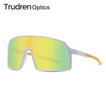 Trudren Unisex Šport na Prostem Ščit sončna Očala UV400 Polarizirana za Kolesarjenje Moški Ženske TR90 Prevelik Ovijemo okrog sončna Očala 2076