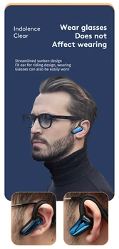 Ruiforlove M-D8 Kostne Prevodnosti Slušalke Odprte Ear Bluetooth5.2 Brezžične Slušalke Stereo Šport Vodotesne Slušalke za Fitnes