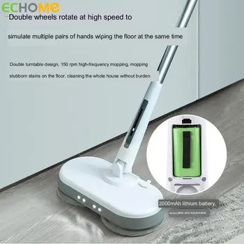 ECHOME Nova Električna Talna Pp Sprinkler Gospodinjstva, Popolnoma Avtomatski Metla Brezžični Rotacijski Obrišite Tla Ne Steam Mop Orodje za Čiščenje